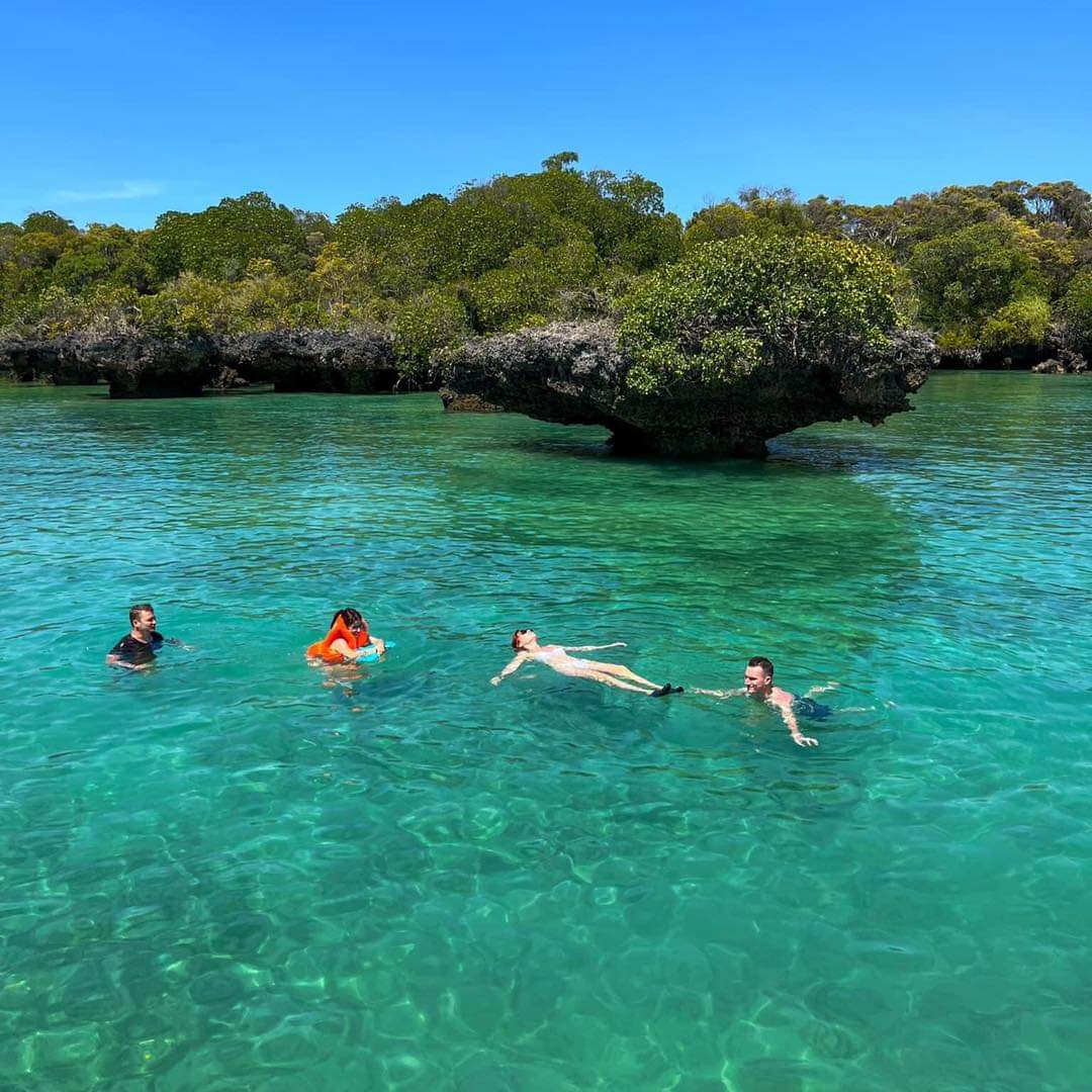 Sandbank and turquoise water